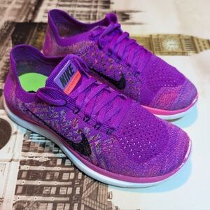 Nike Free 4.0 Flyknit Fuschia Purple (2015) Shoes #717076-503 Women's Size 7.5